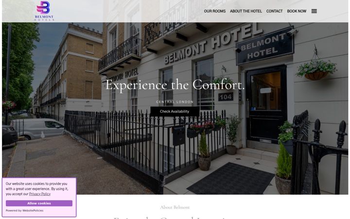 Screenshot of belmonthotelslondon.co.uk