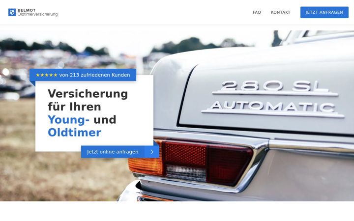 Screenshot of belmot-oldtimerversicherung.de