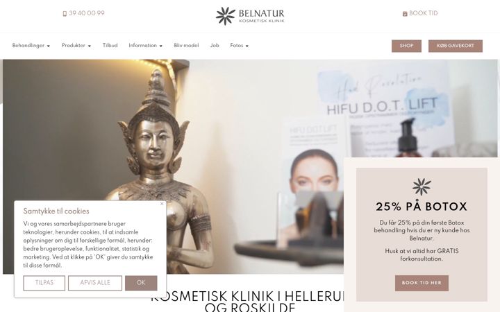 Screenshot of belnatur.dk