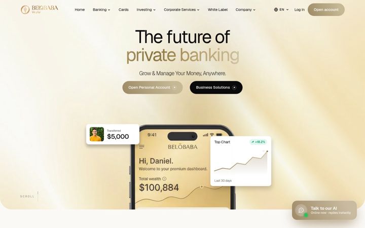 Screenshot of belobabafund.com
