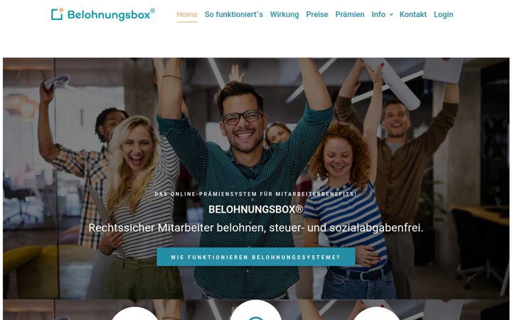 Snímek obrazovky belohnungsbox.de
