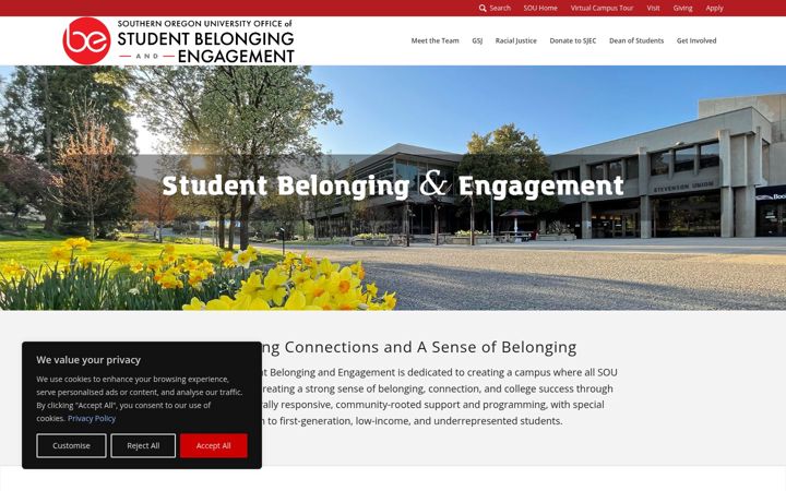 Screenshot of belong.sou.edu