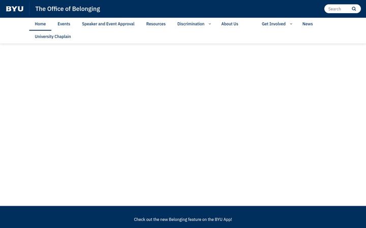 Screenshot ta' belonging.byu.edu