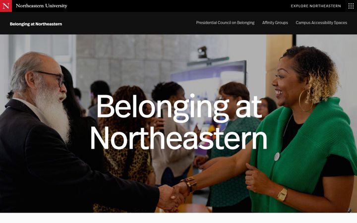 Screenshot ta' belonging.northeastern.edu