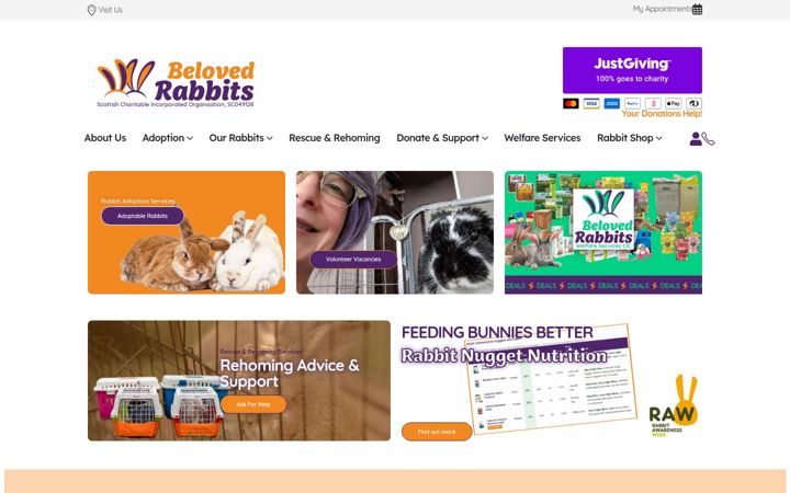 Screenshot of belovedrabbits.org