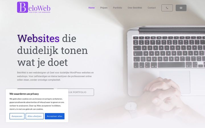 Screenshot of beloweb.be