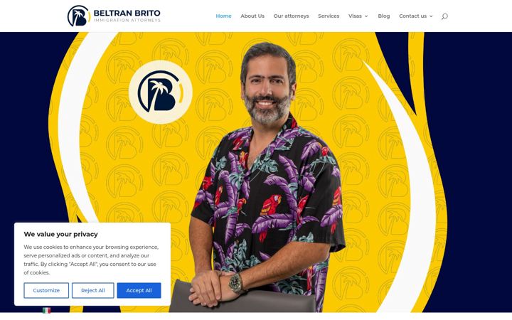 Screenshot of beltranbrito.com