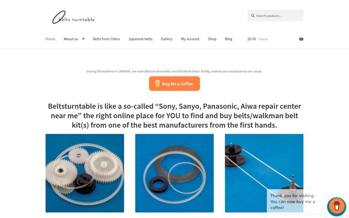 Screenshot of beltsturntable.com