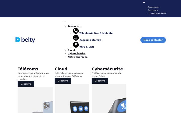 Screenshot of beltysolutions.fr