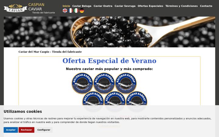 Screenshot of belugacaviar.es
