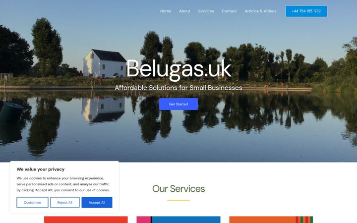 Screenshot of belugas.uk