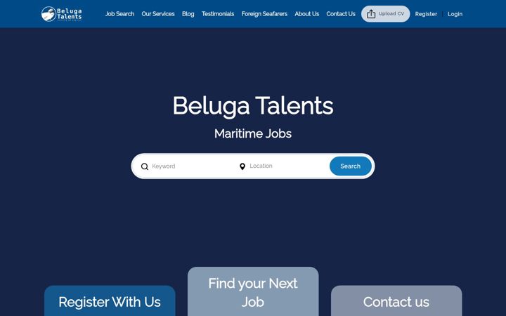 Screenshot of belugatalents.com