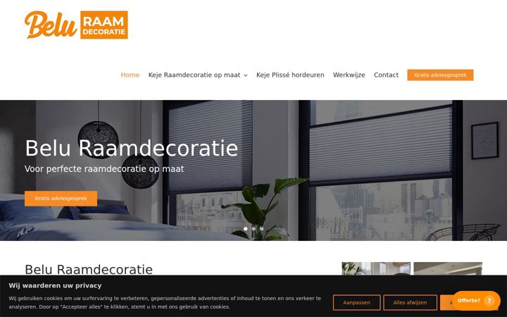 Screenshot of beluraamdecoratie.nl