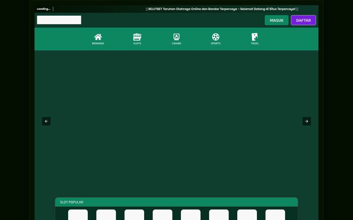 Screenshot of belutbet.com