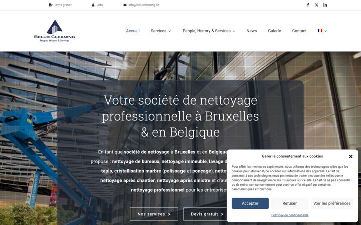 Zrzut ekranu beluxcleaning.be