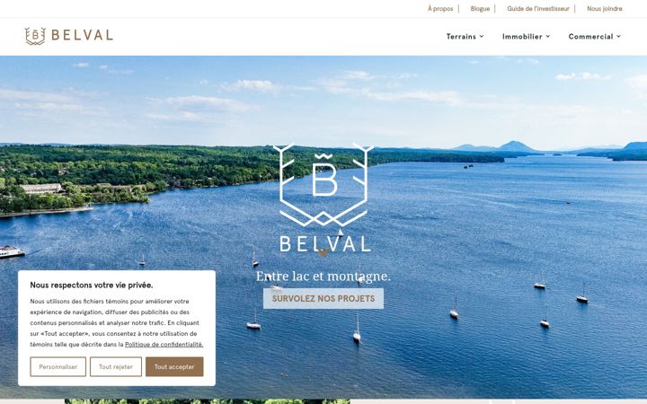 Kuvakaappaus sivustosta belval.ca