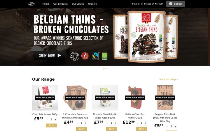 Screenshot of belvas.co.uk