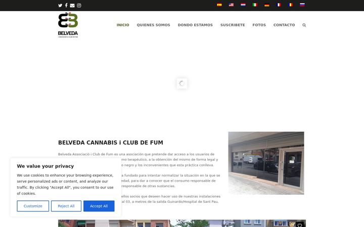 Kuvakaappaus sivustosta belveda.es