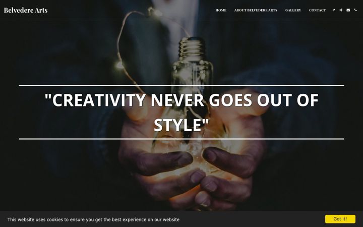 Képernyőkép: belvedere-arts.co.uk