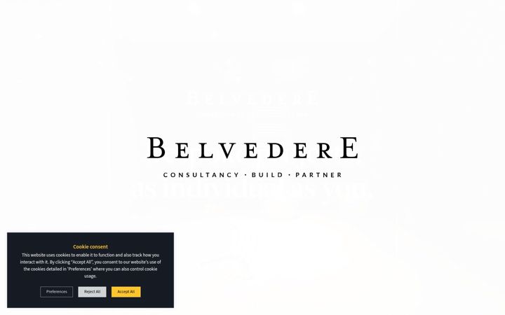 Screenshot of belvedere.uk.com