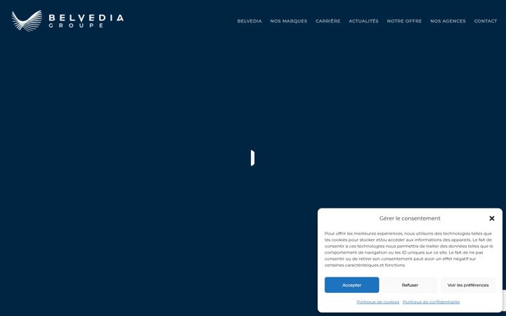 Screenshot of belvedia.fr