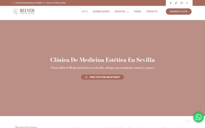 Screenshot of belvehmedicinaestetica.com