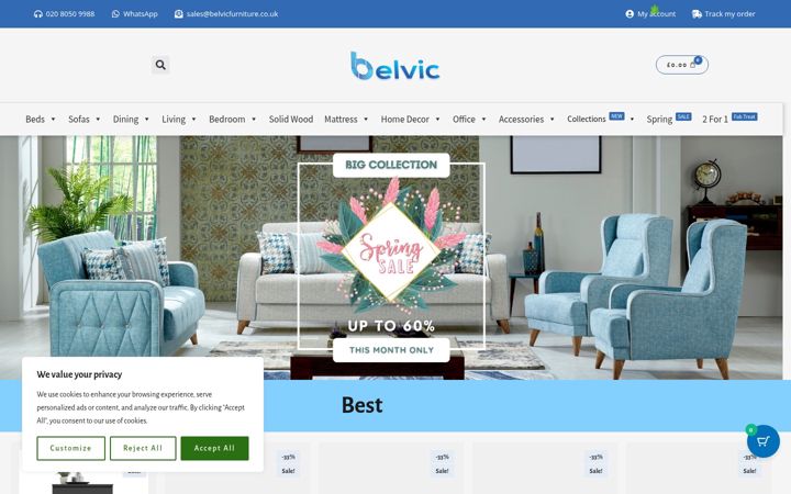 Képernyőkép: belvicfurniture.co.uk