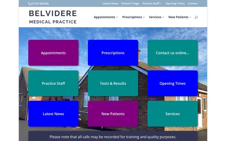 Képernyőkép: belvideremedicalpractice.nhs.uk