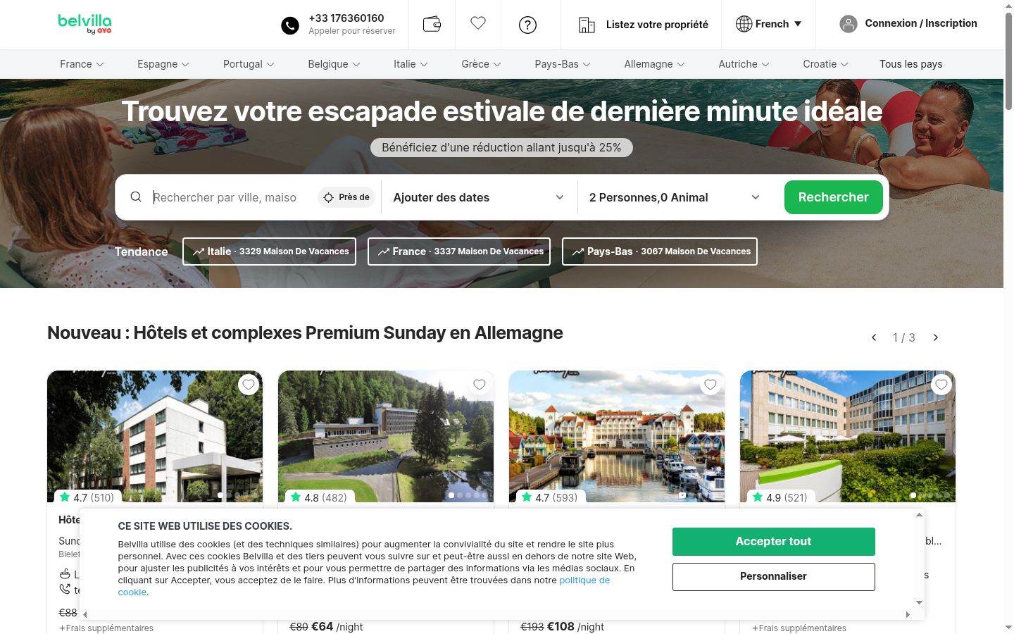 Screenshot del banner di consenso mostrato prima di qualsiasi interazione