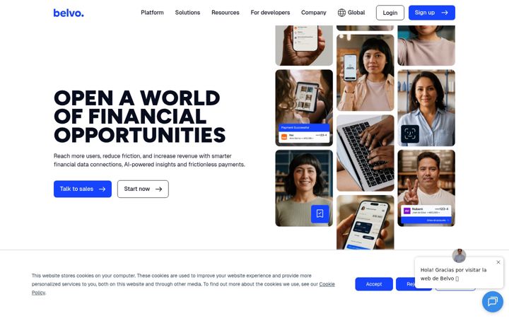Screenshot of belvo.com