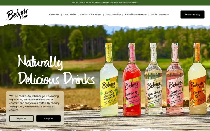 Screenshot of belvoirfarm.co.uk