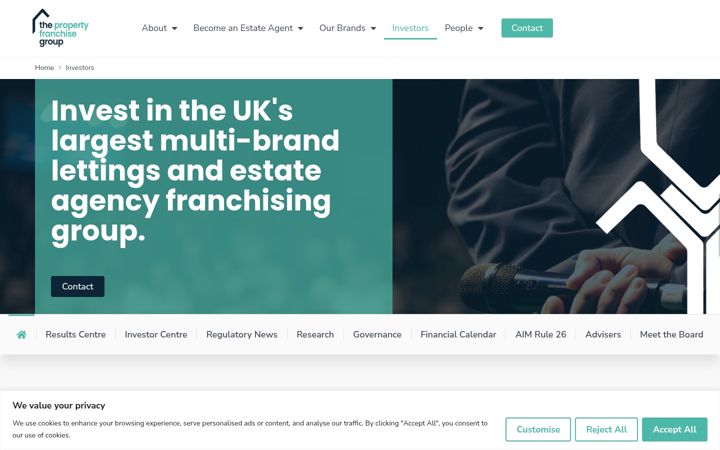 Screenshot of belvoirgroup.com