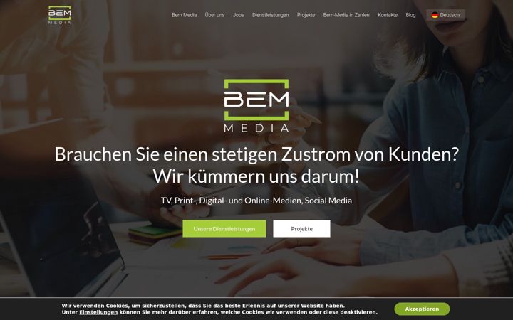 Screenshot of bem-media.de
