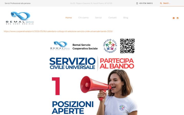 Screenshot of bemalservizi.it