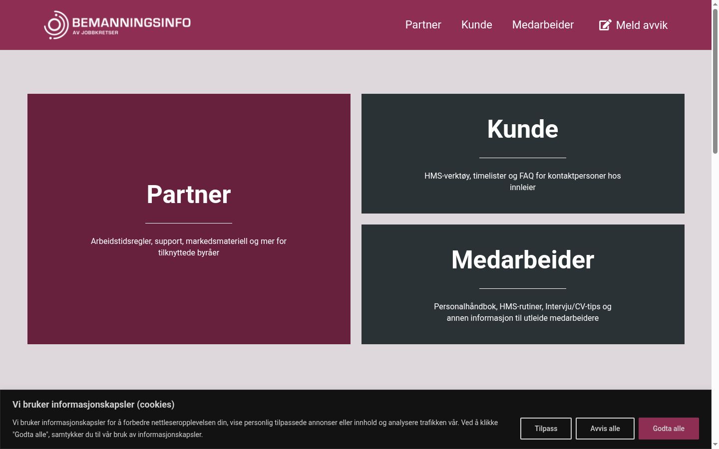 Screenshot des Einwilligungsbanners vor jeglicher Interaktion