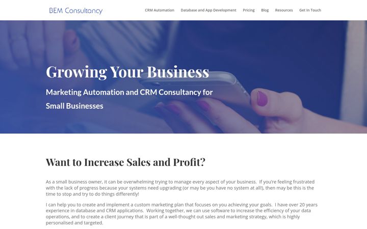 Screenshot of bemconsultancy.com
