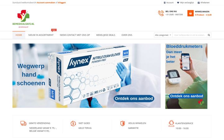 Zrzut ekranu bemedicalsafe.nl