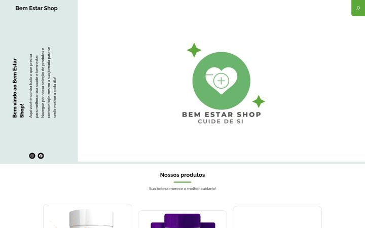 Screenshot of bemestarshop.com.br