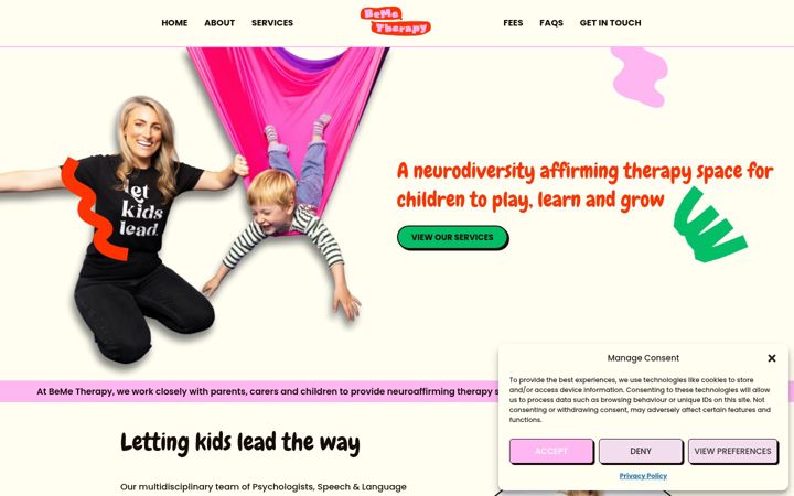 Screenshot von bemetherapy.ie