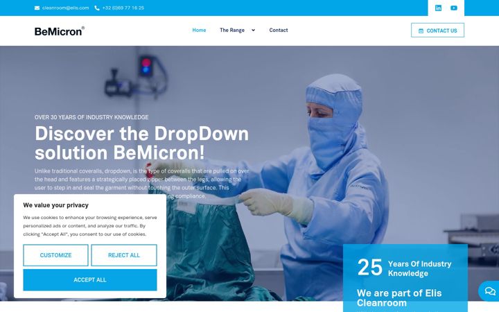 Screenshot of bemicron.com
