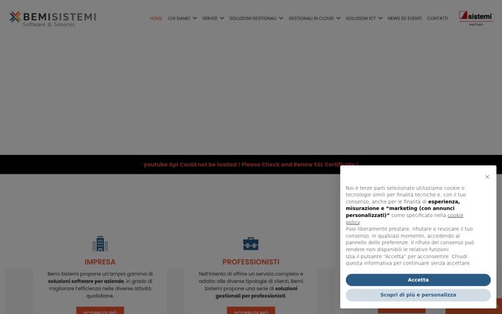 Screenshot of bemisistemi.it