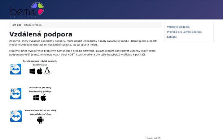 Screenshot of bemit.cz
