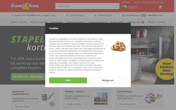 Screenshot of bemmelenkroon.nl
