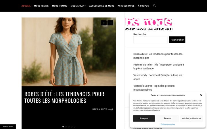 Screenshot of bemode.fr
