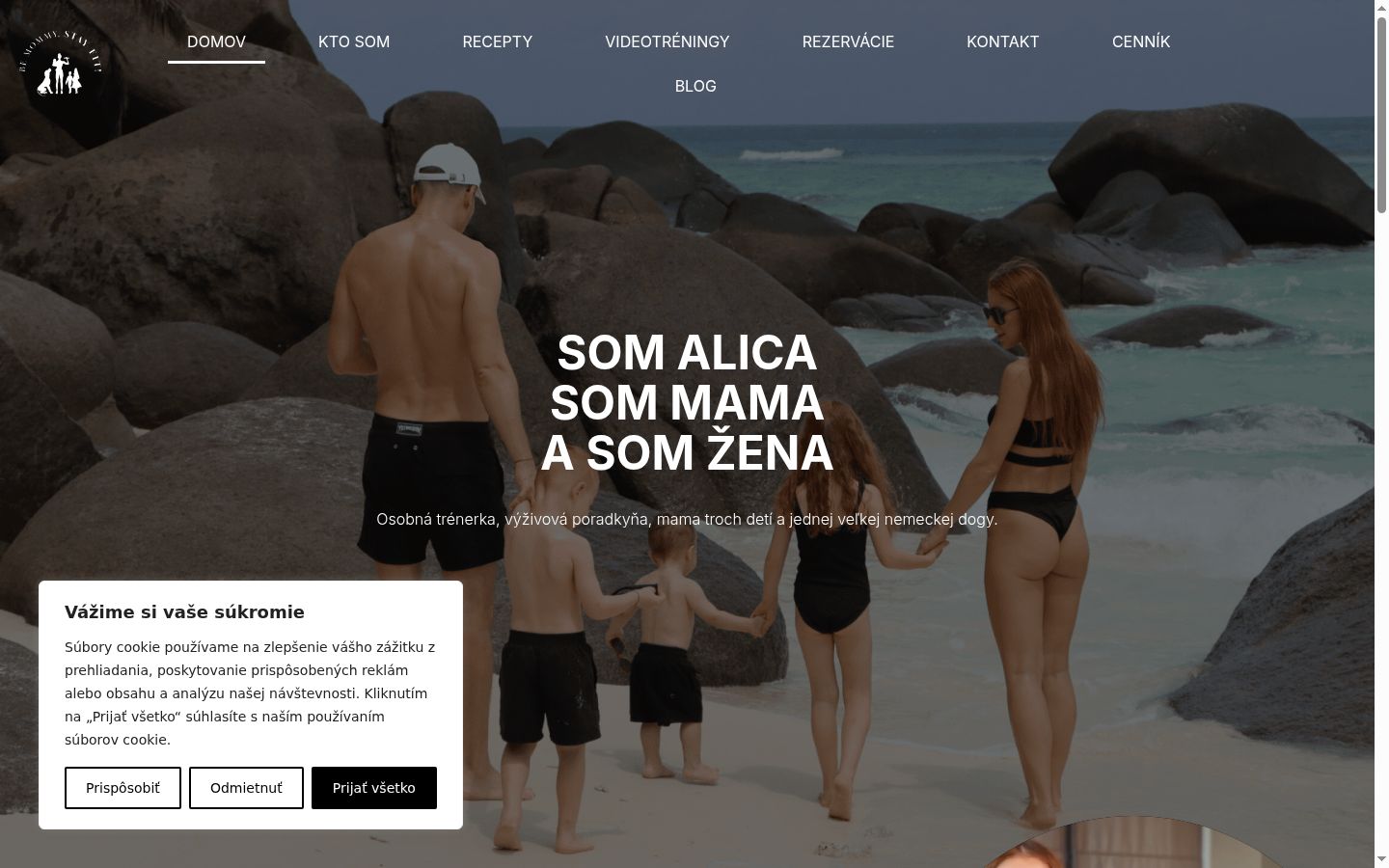 Captura de ecrã do banner de consentimento apresentado antes de qualquer interação