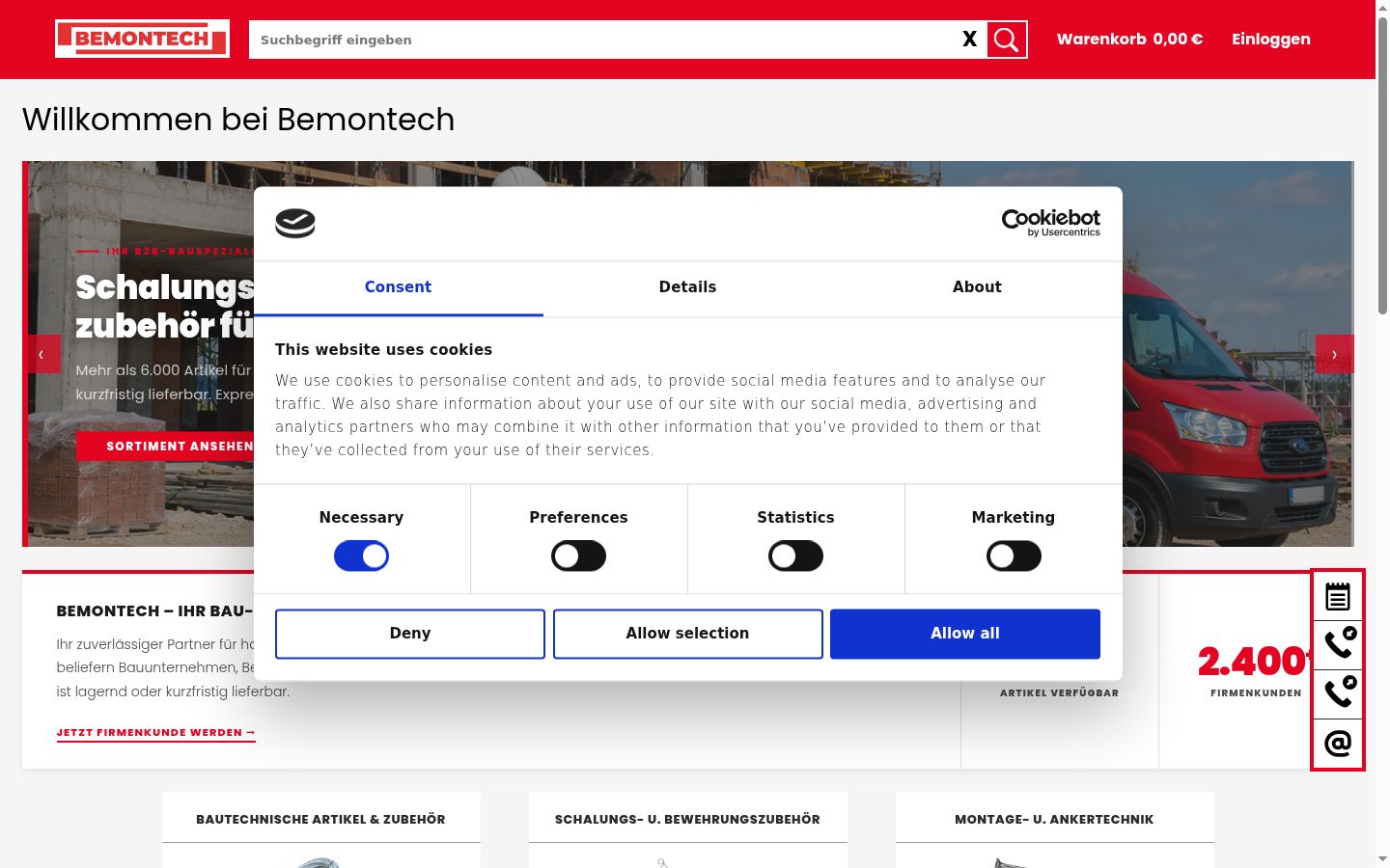 Sutikimo reklamjuostės, rodytos prieš bet kokią sąveiką, ekrano kopija