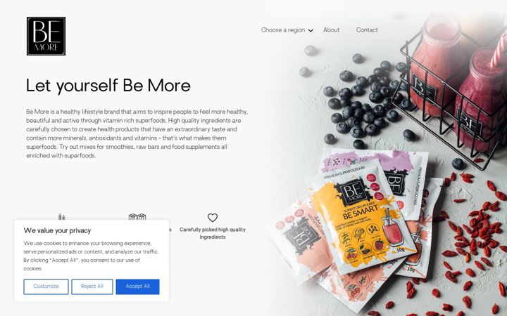 Screenshot of bemoresuperfoods.com