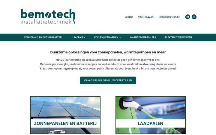 Screenshot of bemotech.be