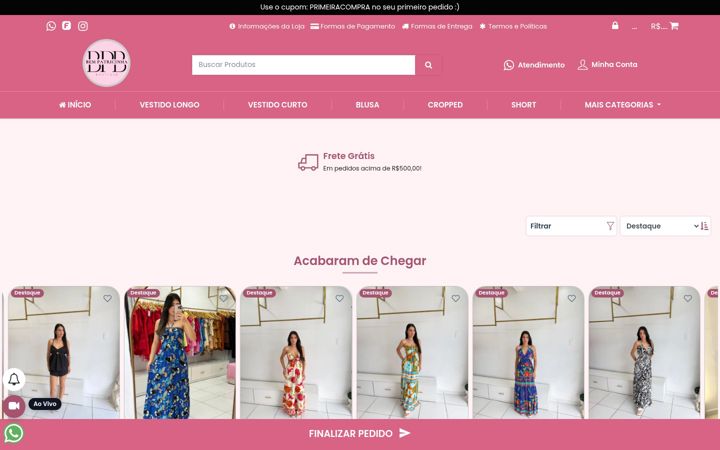 Screenshot of bempatricinha.com.br
