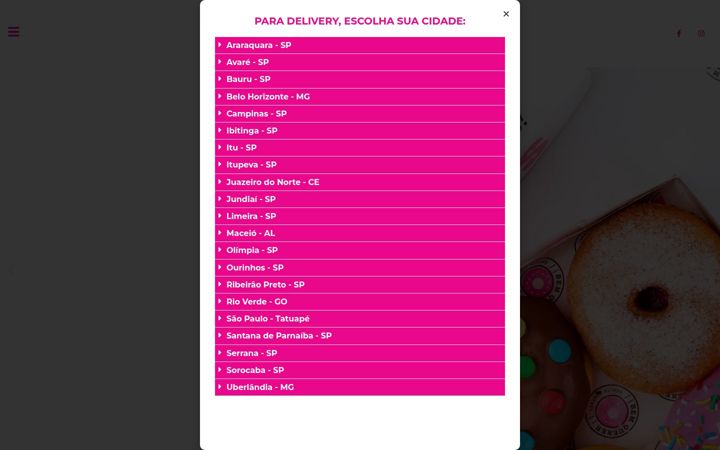 Screenshot of bemquererdonuts.com.br